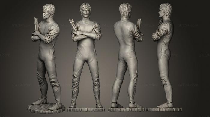 Statues of famous people (Bruce Lee, STKC_0009) 3D models for cnc